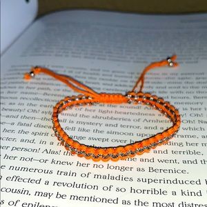 Orange & Silver Bracelet w/ Silver Beads *2 for $5*